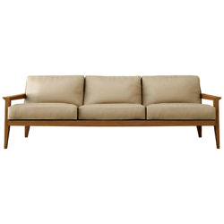 Case Stanley Large Leather Sofa Cream